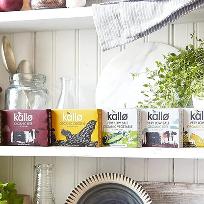 Low Salt Vegetable Stock 6 Cubes - Kallo - Stock Cubes - Eco Natural Products