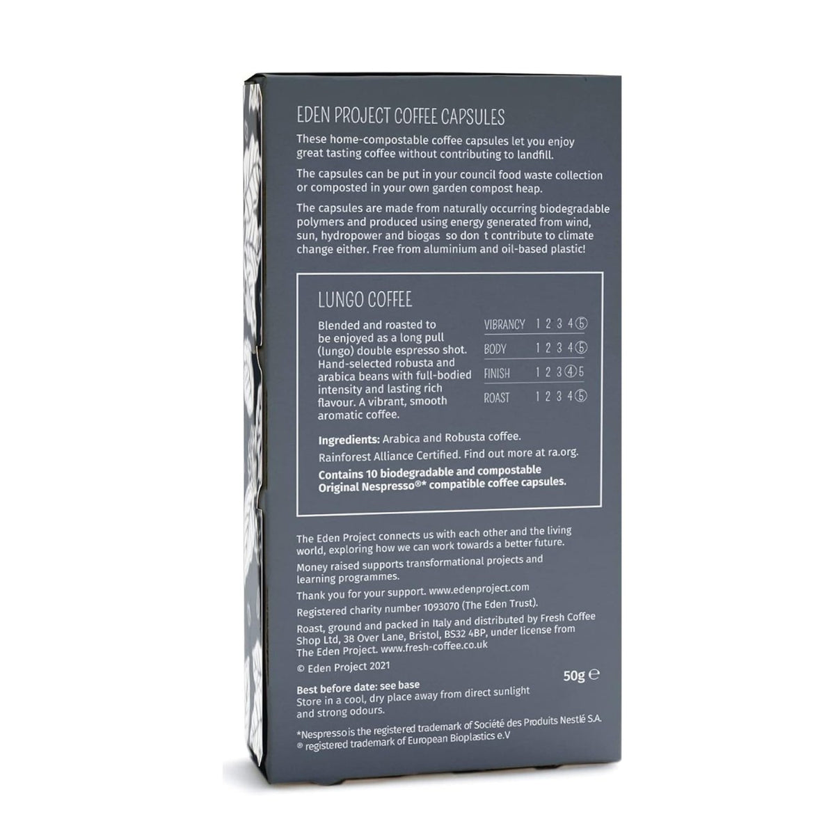 Lungo Coffee Capsules x 10 - Eden Project - Coffee - Eco Natural Products