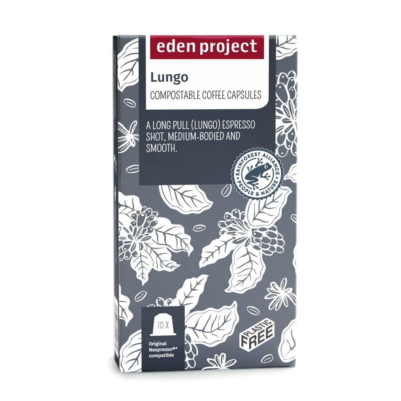 Lungo Coffee Capsules x 10 - Eco Natural Products - Eden Project - Coffee