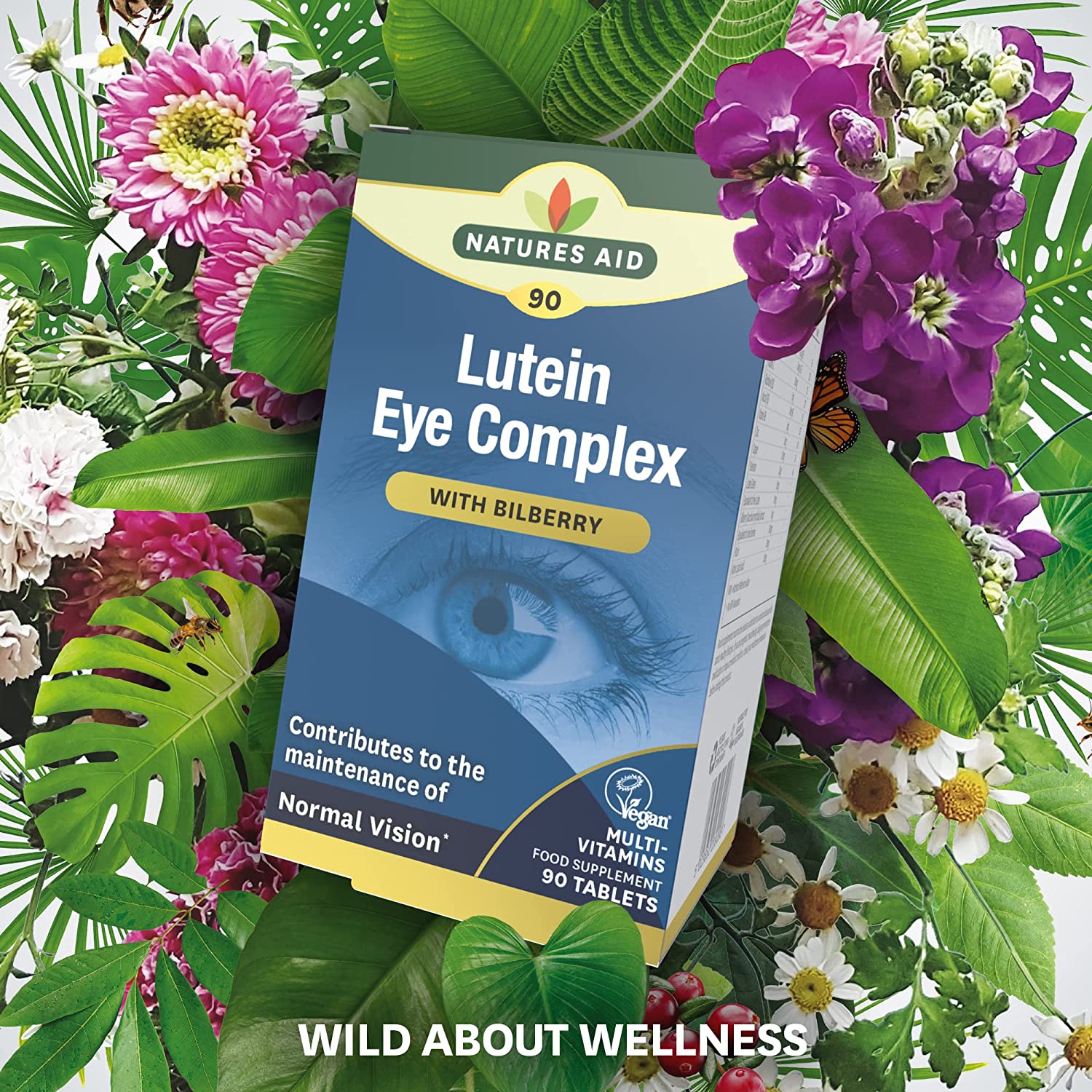 Lutein Eye Complex with Bilberry 90 Tablets - Natures Aid - Vitamins & Supplements - Eco Natural Products