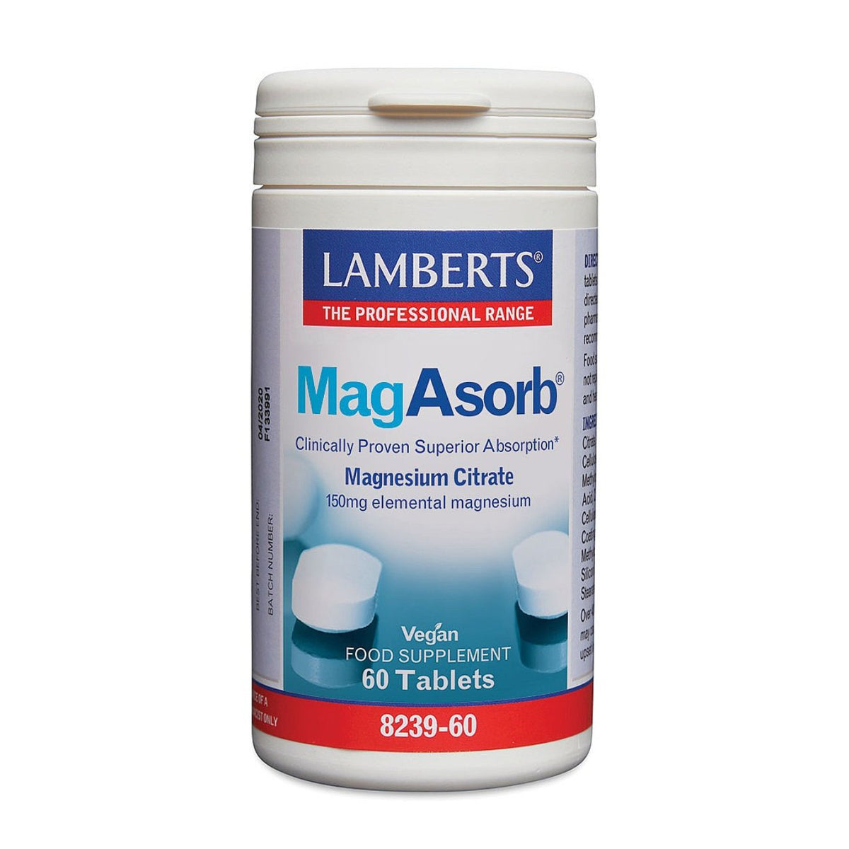 MagAsorb 60 Tablets - Lamberts - Food Supplement - Eco Natural Products