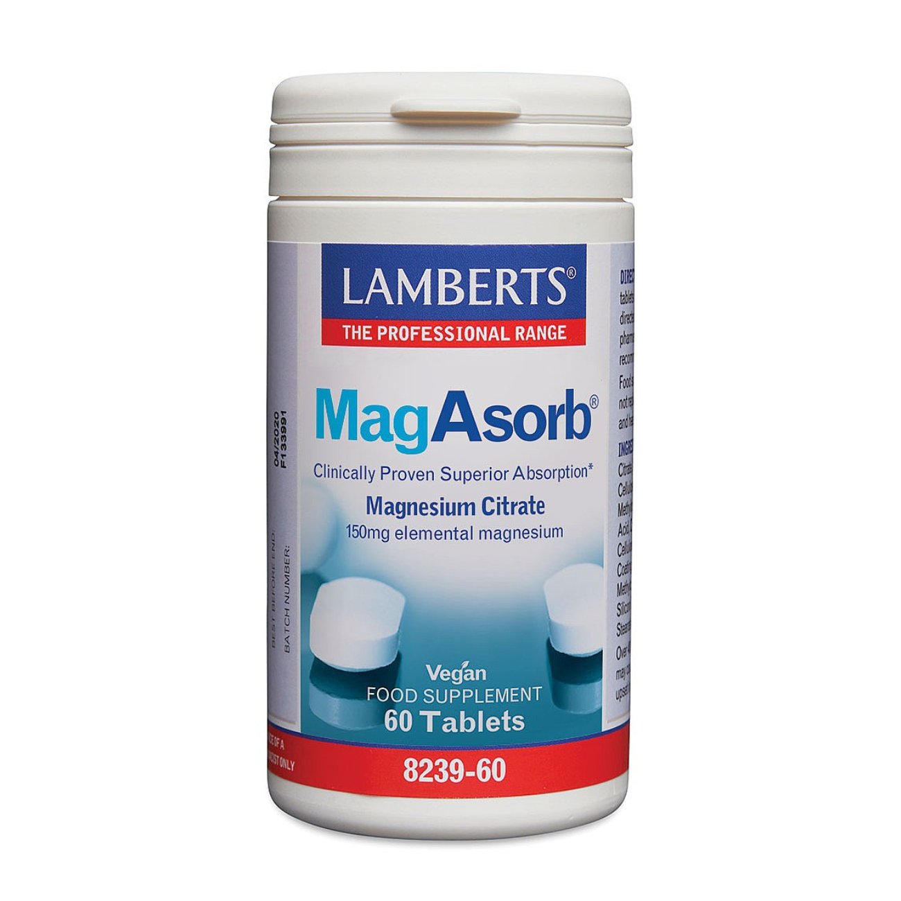 MagAsorb 60 Tablets - Lamberts - Food Supplement - Eco Natural Products