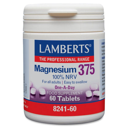 Magnesium 375 60 Tablets - Lamberts - Food Supplement - Eco Natural Products