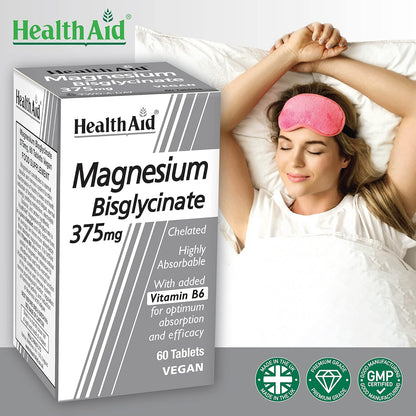 Magnesium Bisglycinate 60 Tablets - HealthAid - Food Supplement - Eco Natural Products