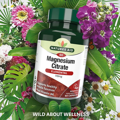 Magnesium Citrate Tablets 750mg 60 Tablets - Natures Aid - Vitamins & Supplements - Eco Natural Products