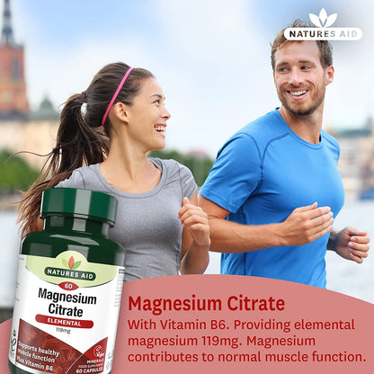 Magnesium Citrate Tablets 750mg 60 Tablets - Natures Aid - Vitamins & Supplements - Eco Natural Products