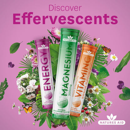 Magnesium Effervescent 20 Tablets - Natures Aid - Vitamins & Supplements - Eco Natural Products