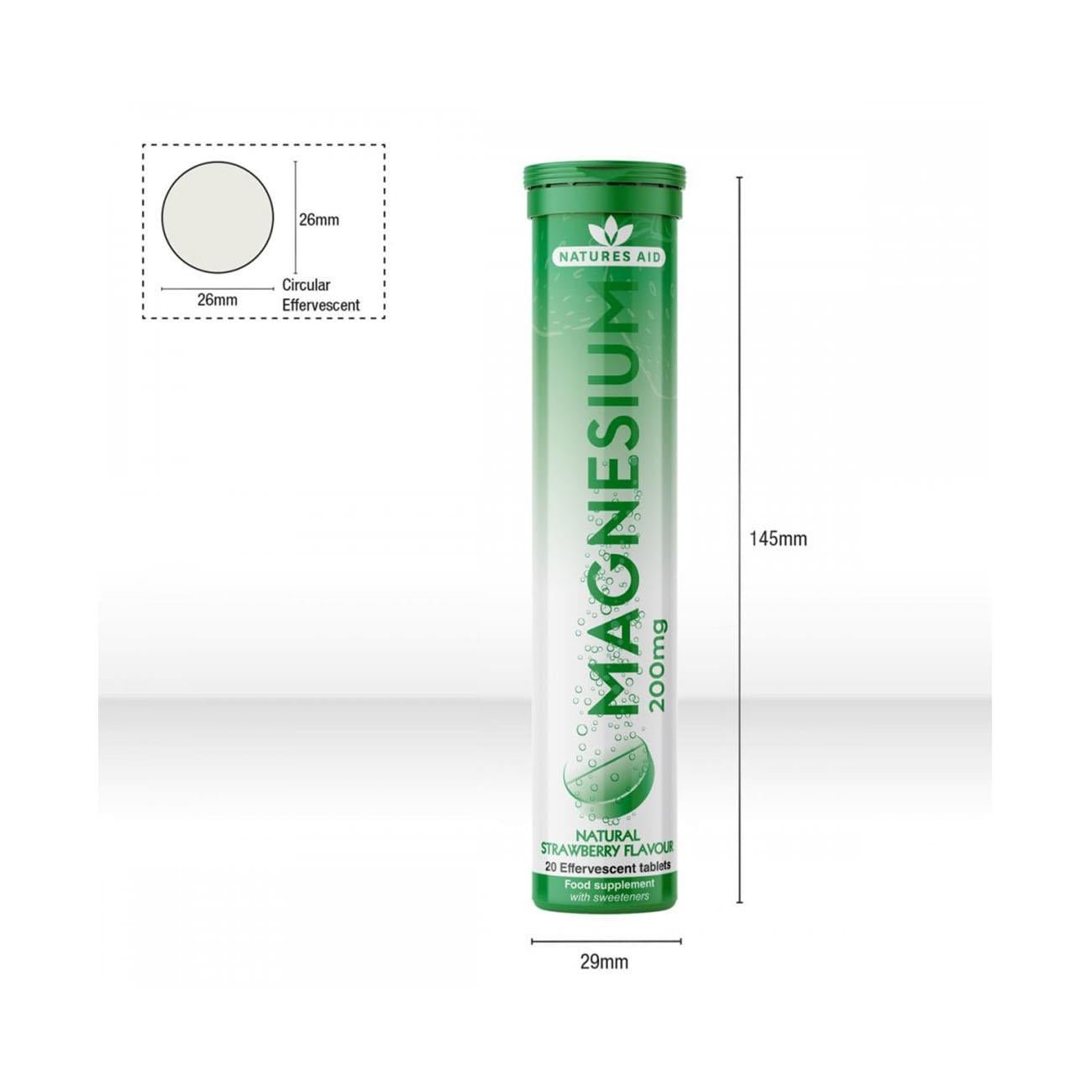 Magnesium Effervescent 20tabs - Natures Aid - Supplement - Natures Aid