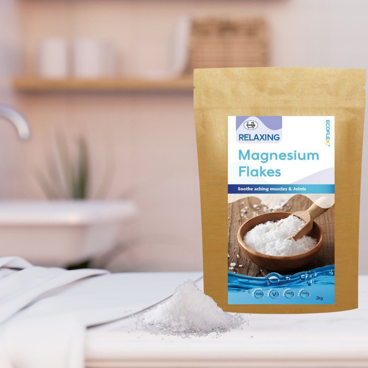 Magnesium Flakes 2kg - Ecoflex - Bath salt - Eco Natural Products