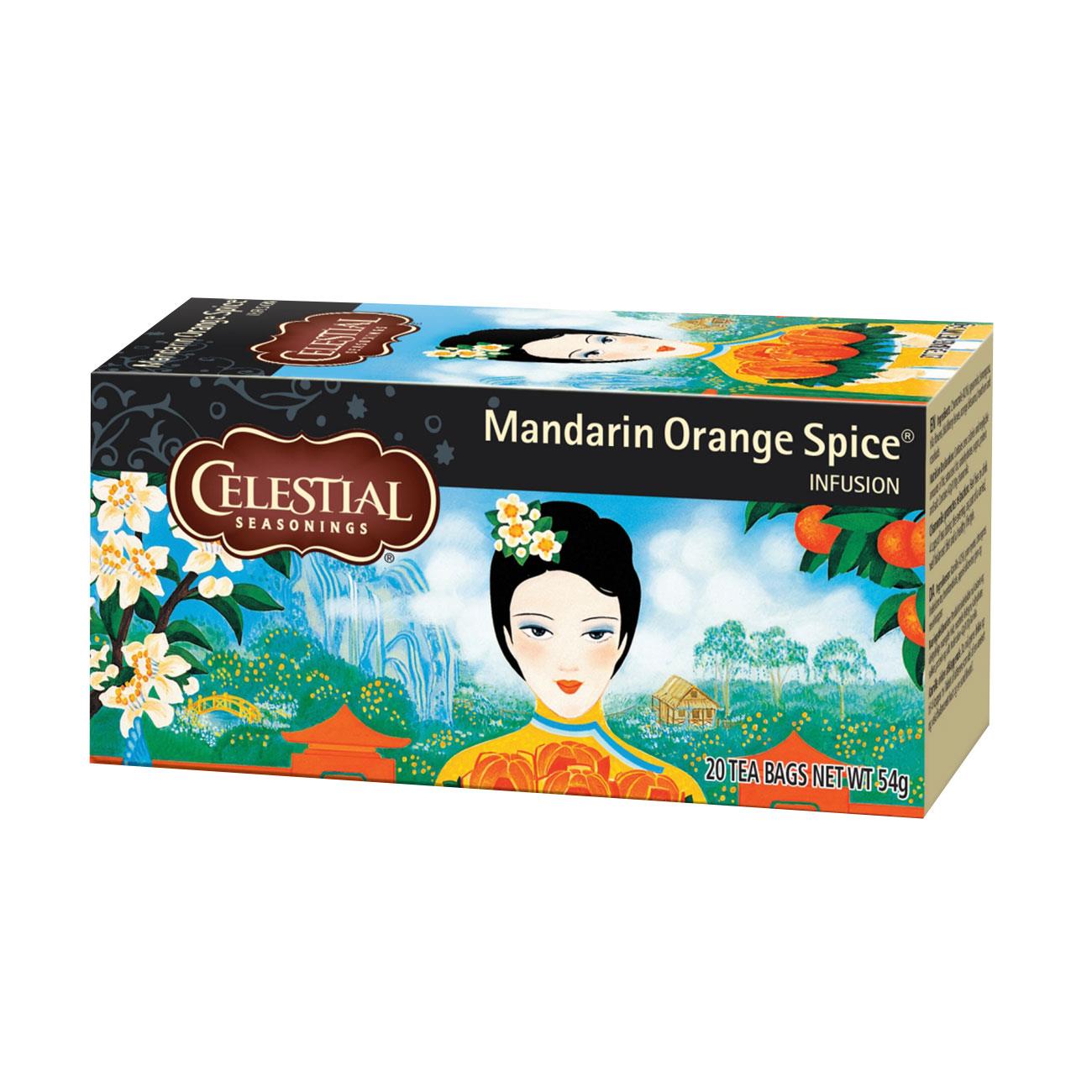 Mandarin Orange Spice Herbal Tea 20 Bags - Eco Natural Products - Celestial Seasonings - Herbal Tea