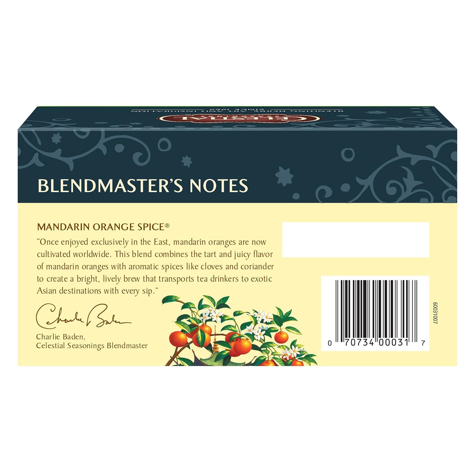 Mandarin Orange Spice Herbal Tea 20 Bags - Eco Natural Products - Celestial Seasonings - Herbal Tea