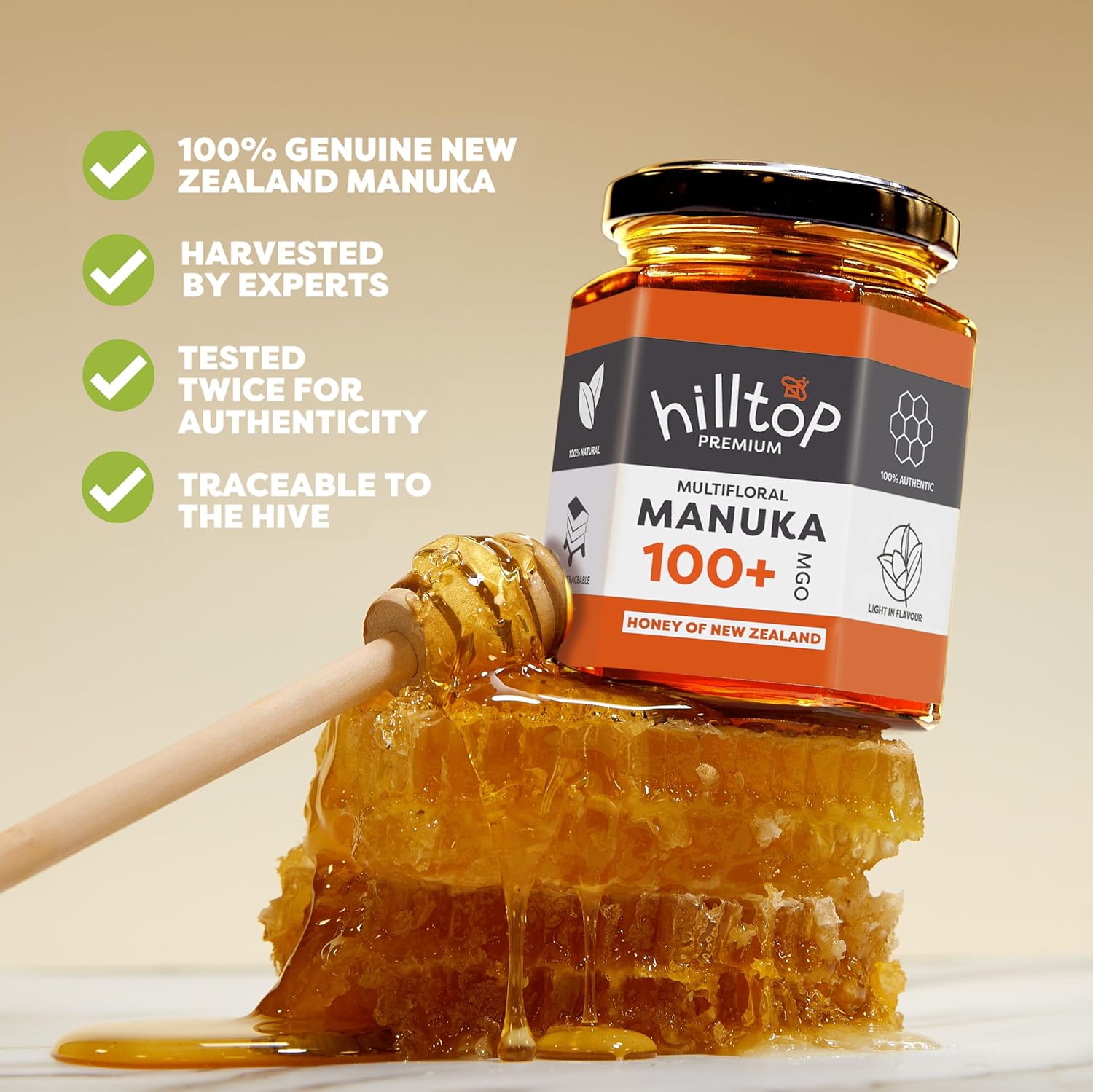 Manuka Honey MGO 100+ - Eco Natural Products - Hilltop - Honey