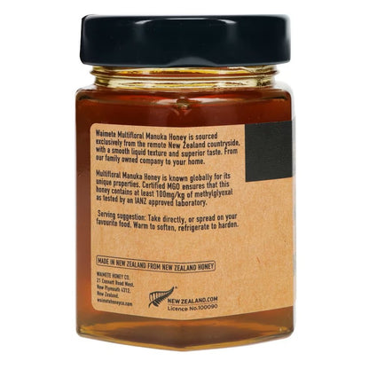 Manuka Honey MGO 100+ Multifloral 250g - Waimete Honey - Honey - Eco Natural Products