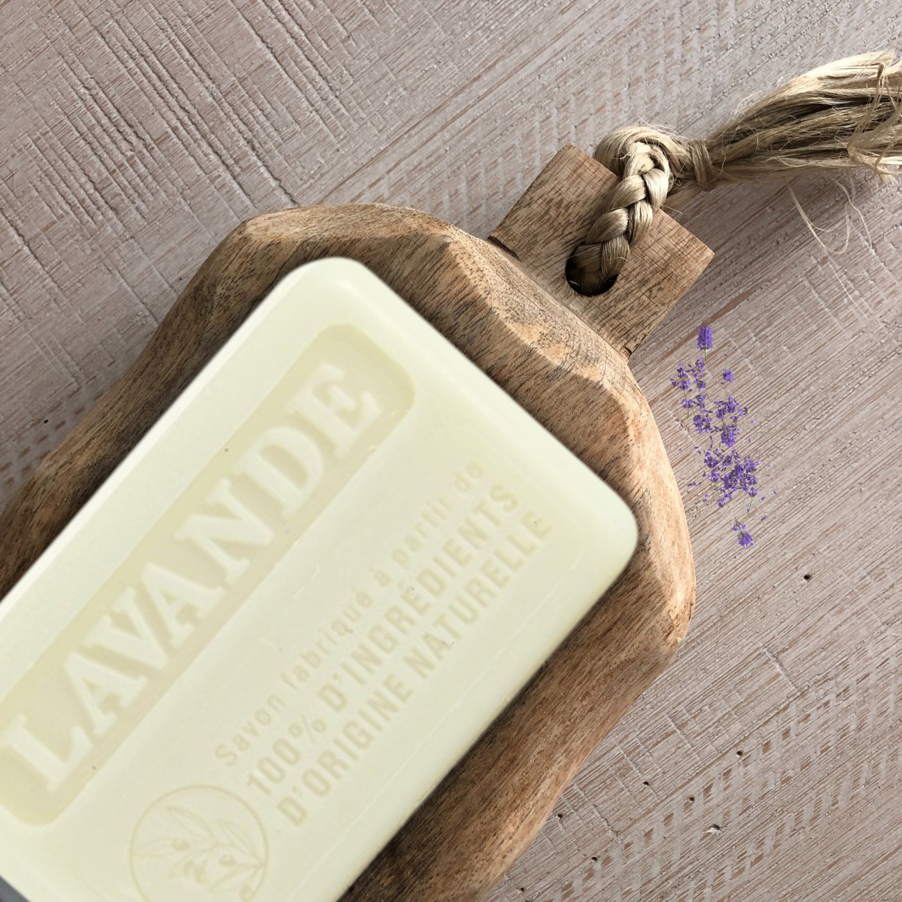 Marseille Soap 100% Natural Lavender 125g - FouFour - Savon de Marseille - Bar Soap - Eco Natural Products