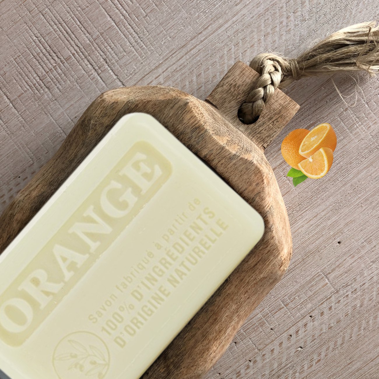 Marseille Soap 100% Natural Orange 125g - FouFour - Savon de Marseille - Bar Soap - Eco Natural Products