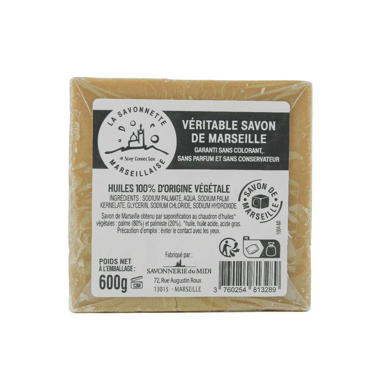 Marseille Soap French Traditional Recipe (Beige) 600g - Savons.com / Foufour Entreprise - Bar Soap - Savons.com / Foufour Entreprise