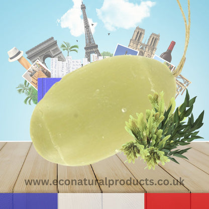 Marseille Soap Galet Spirulina and Eucayptus 155g - FouFour - Savon de Marseille - Bar Soap - Eco Natural Products