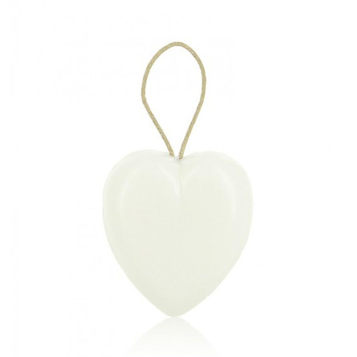 Marseille Soap Heart on Cord White Maman 95g - FouFour - Savon de Marseille - Soap Bar - Eco Natural Products
