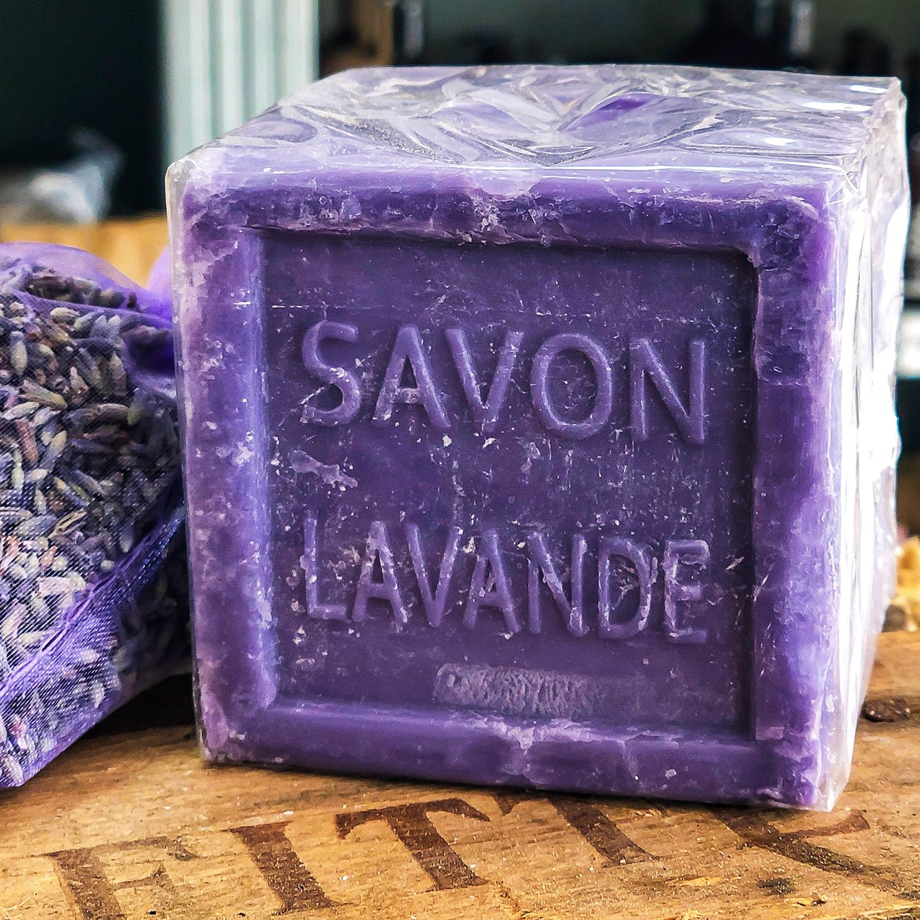 Marseille Soap Lavender Traditional French Recipe Cube 300g - Eco Natural Products - FouFour - Savon de Marseille - Bar Soap