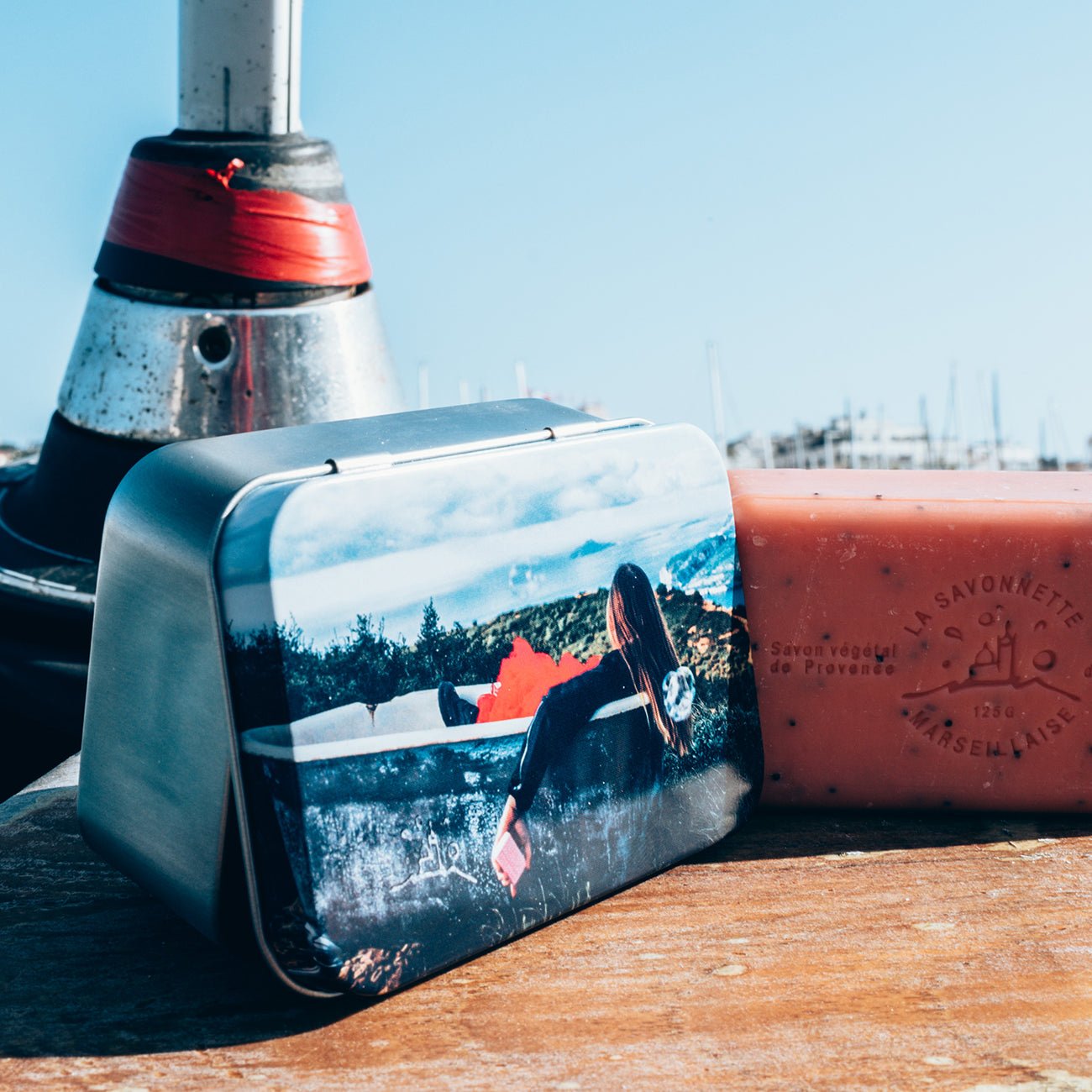 Marseille Soap Travel Metal Tin - FouFour - Savon de Marseille - Travel Tin - Eco Natural Products