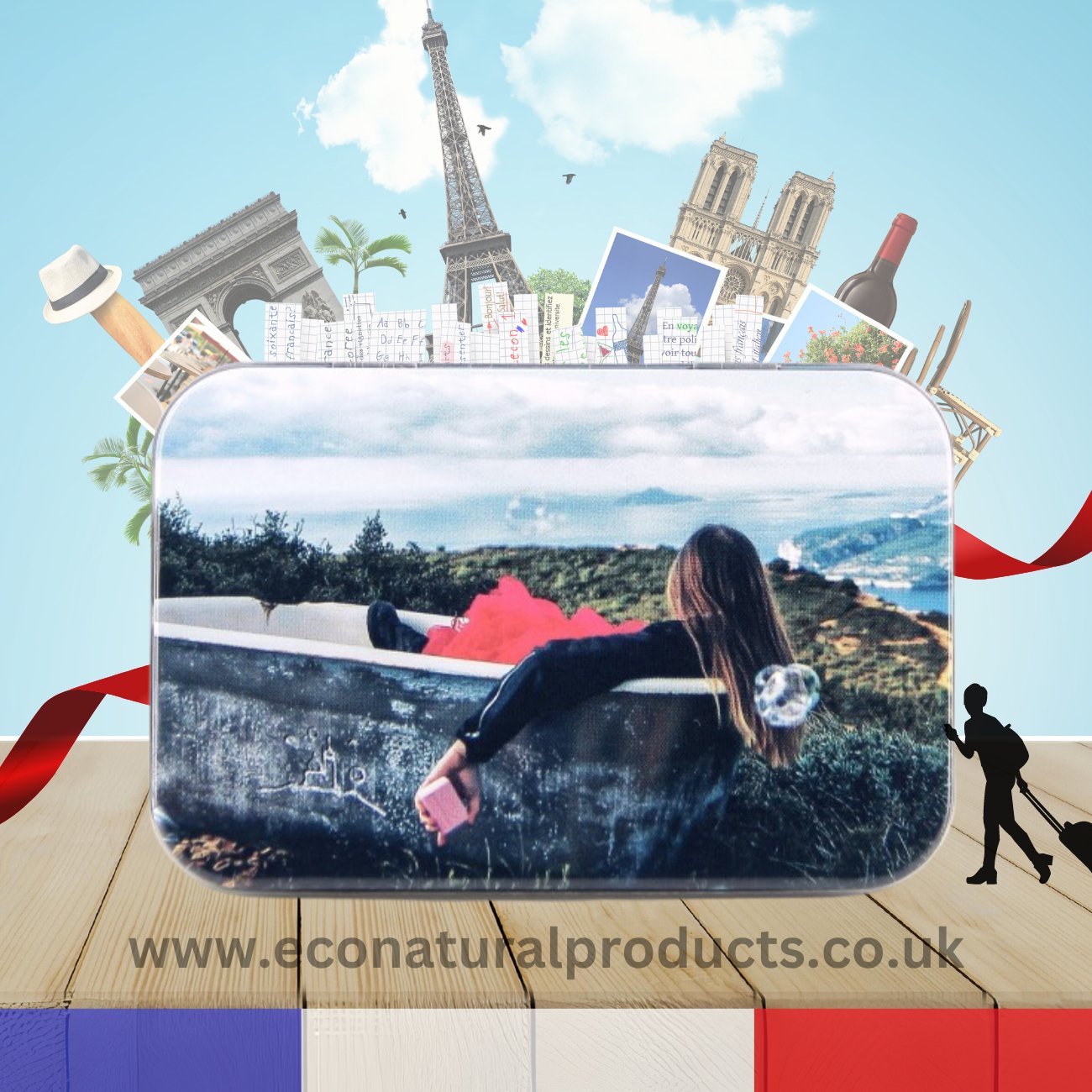 Marseille Soap Travel Metal Tin - FouFour - Savon de Marseille - Travel Tin - Eco Natural Products