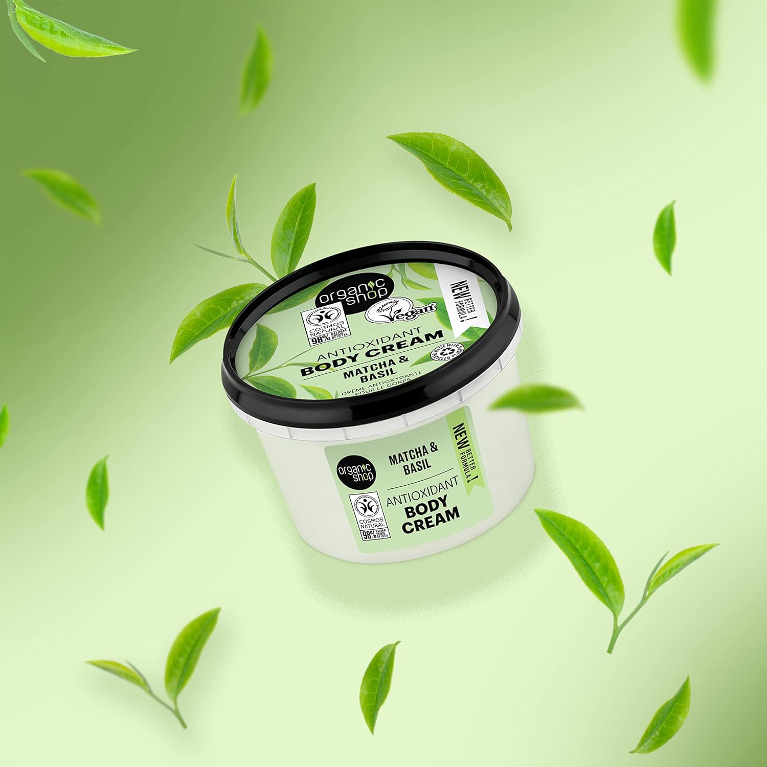 Matcha and Basil Antioxidant Body Cream 250 ml - Organic Shop - Body Cream - Eco Natural Products