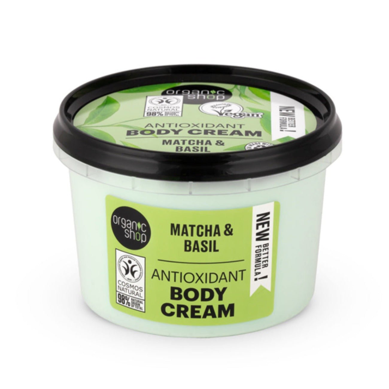 Matcha and Basil Antioxidant Body Cream 250 ml - Eco Natural Products - Organic Shop - Body Cream