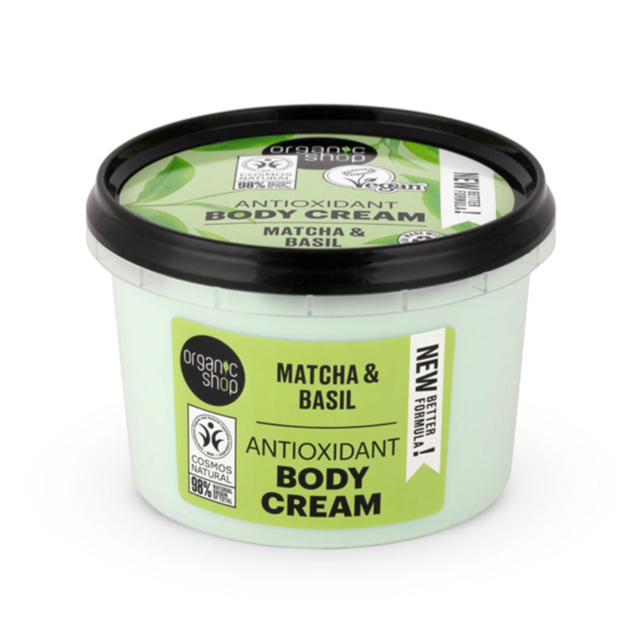 Matcha and Basil Antioxidant Body Cream 250 ml - Organic Shop - Body Cream - Eco Natural Products