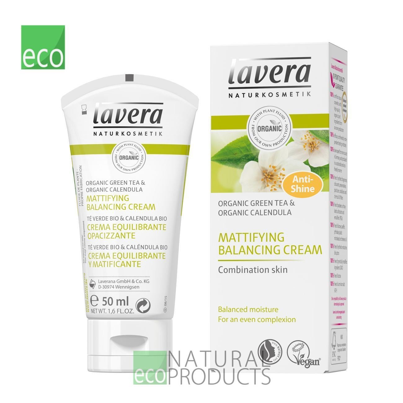 Mattifying Balancing Cream for Combination Skin 50ml Exp 09.2025 - Lavera - Lavera