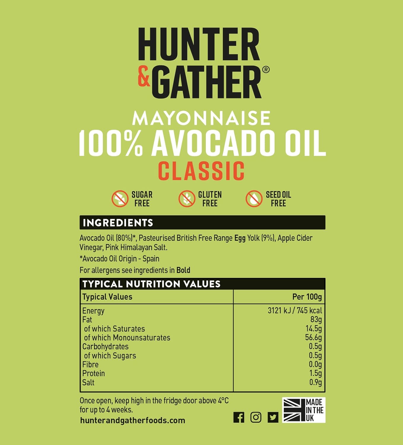 Mayonnaise Avocado Oil 175g - Eco Natural Products - Hunter and Gather - Mayonnaise