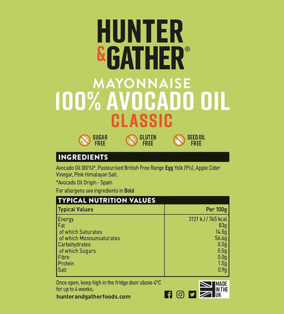 Mayonnaise Avocado Oil 175g - Hunter and Gather - Mayonnaise - Eco Natural Products