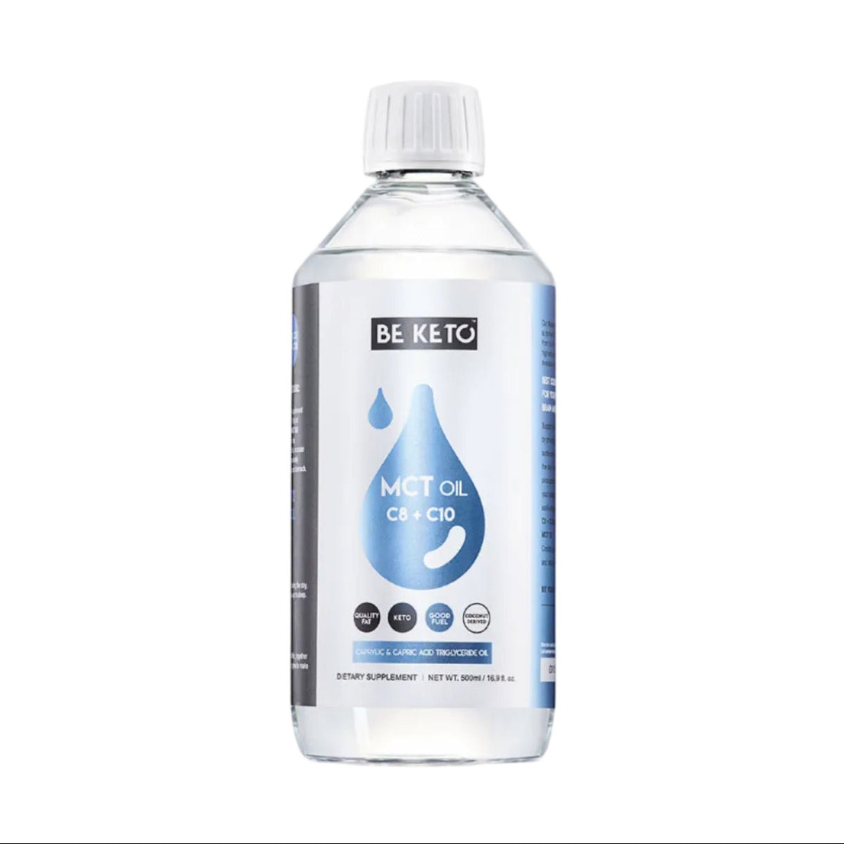 MCT Oil - C8+C10 500ml - Be Keto - Food Supplements - Be Keto
