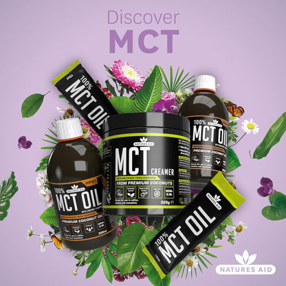 MCT Oil Coffee Creamer Powder 225g - Natures Aid - Food Supplements - Eco Natural Products