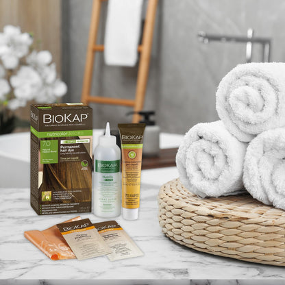 Medium Blond 7.0 Rapid Permanent Hair Dye 140ml - BioKap - Hair Color - Eco Natural Products