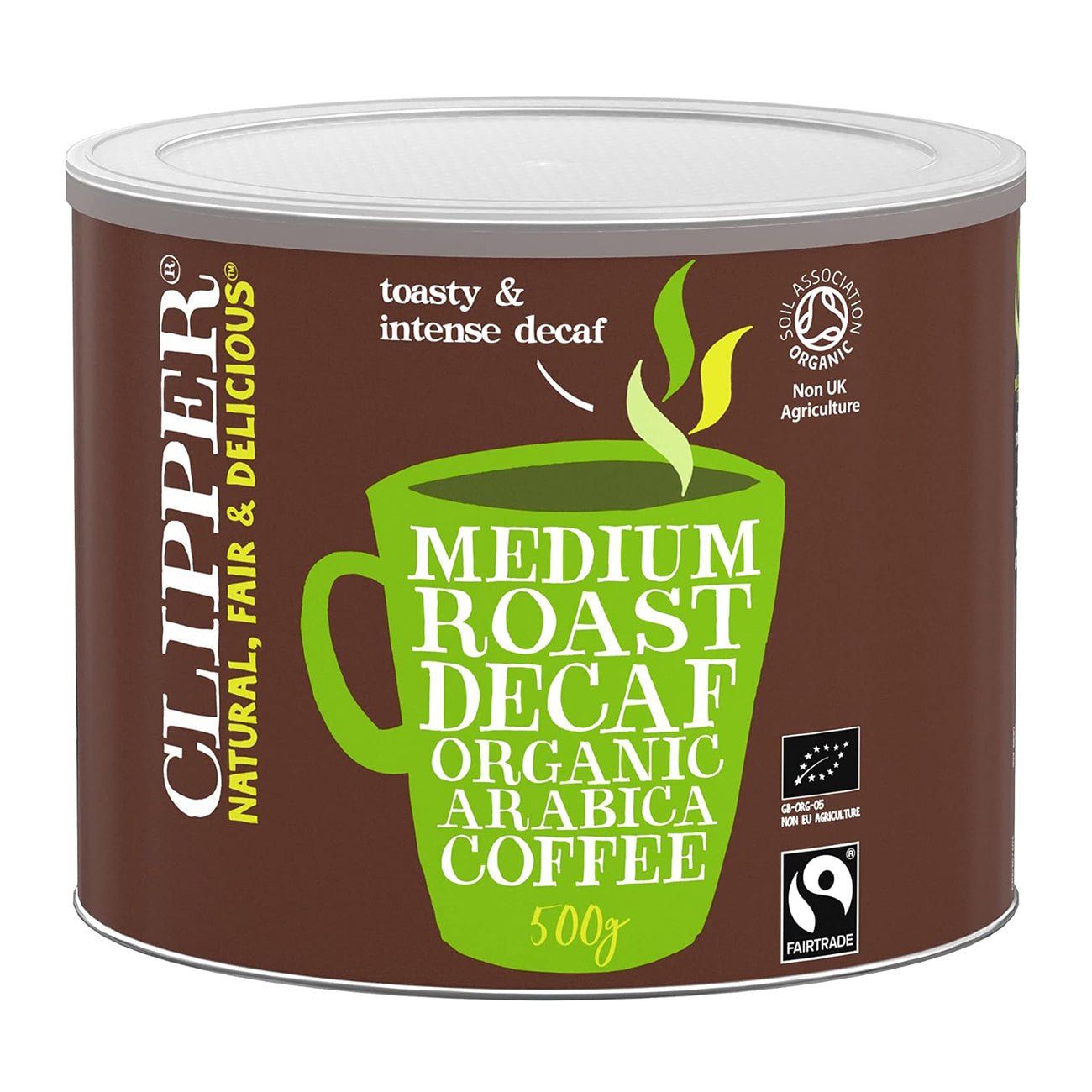 Medium Roast Arabica Decaf Coffee 500g - Eco Natural Products - Clipper - Decaf Coffee