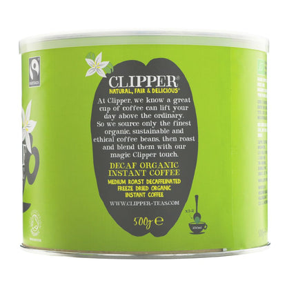 Medium Roast Arabica Decaf Coffee 500g - Clipper - Instant Coffee - Eco Natural Products