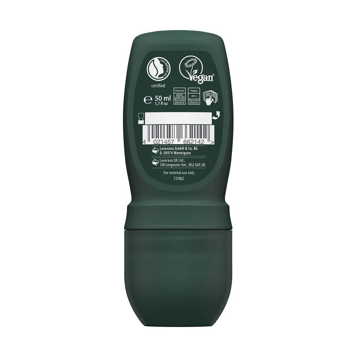 Lavera Men Sensitiv 24H Deodorant Roll On New 50ml back view