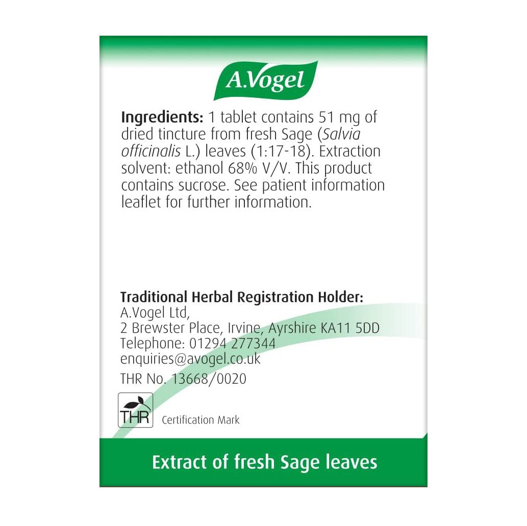 Menoforce Sage Tablets 30 Tablets - A. Vogel - Menopause Support - Eco Natural Products
