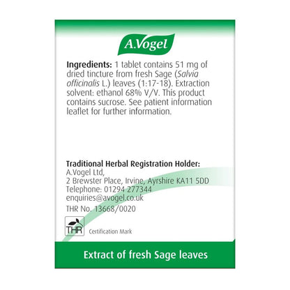 Menoforce Sage Tablets 30 Tablets - A. Vogel - Menopause Support - Eco Natural Products