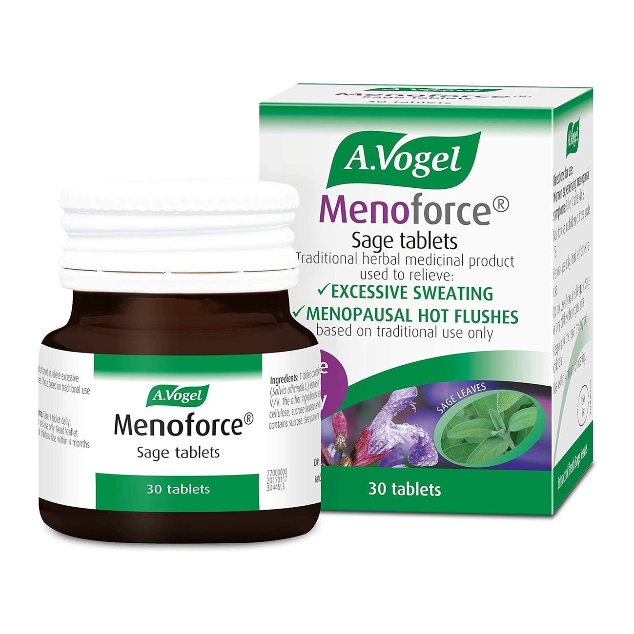 Menoforce Sage Tablets 30 Tablets - Eco Natural Products - A. Vogel - Menopause Support