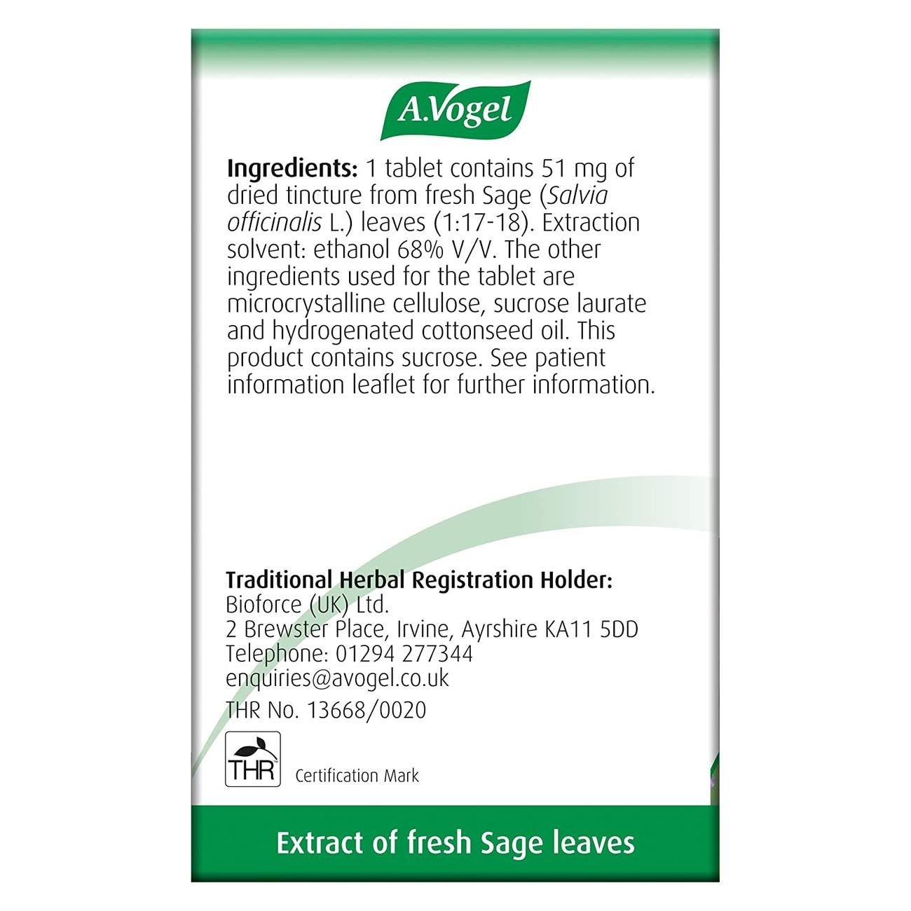 Menoforce Sage Tablets 90 Tablets - Eco Natural Products - A. Vogel - Menopause Support