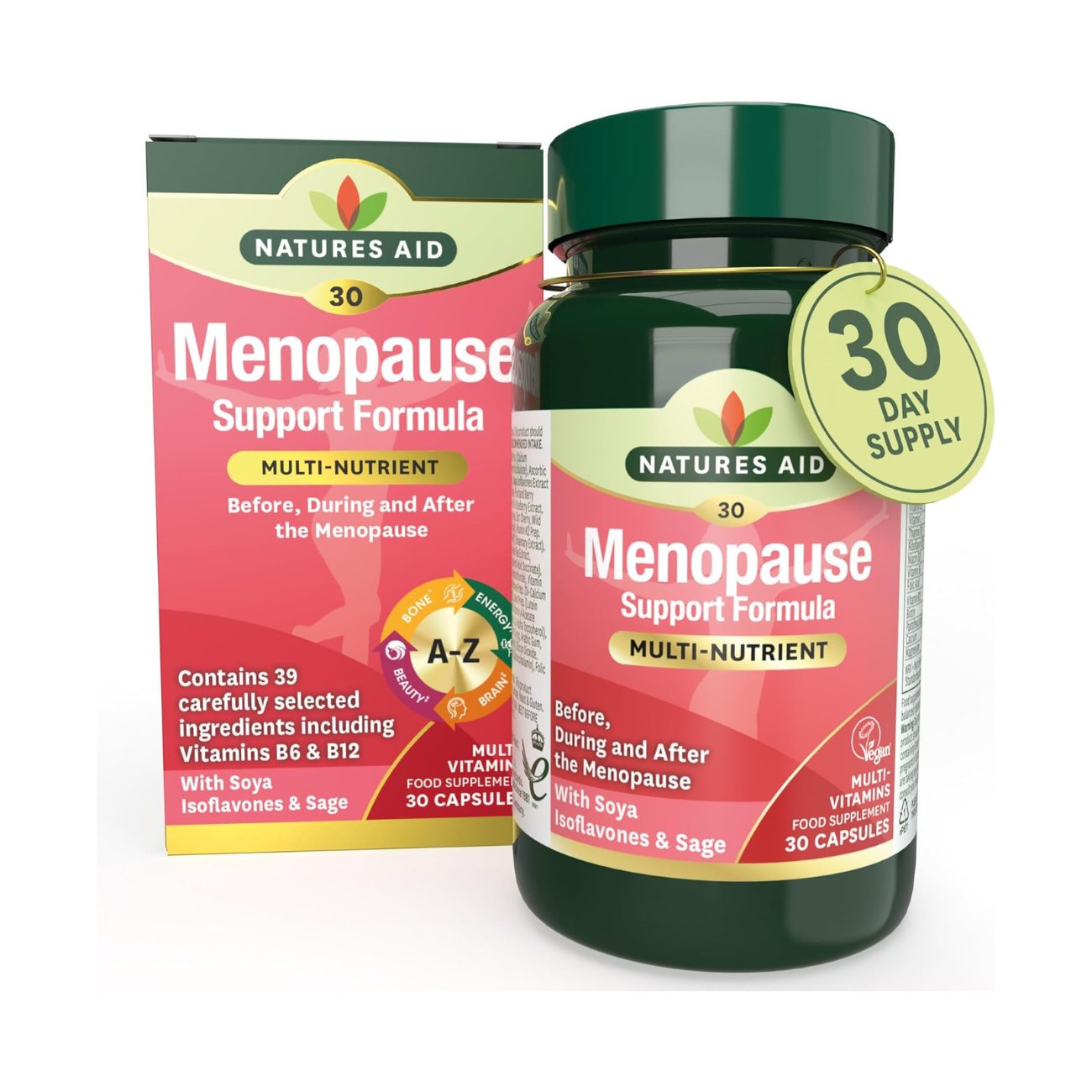 Menopause Support Formula 30 Capsules - Eco Natural Products - Natures Aid - Food Supplements