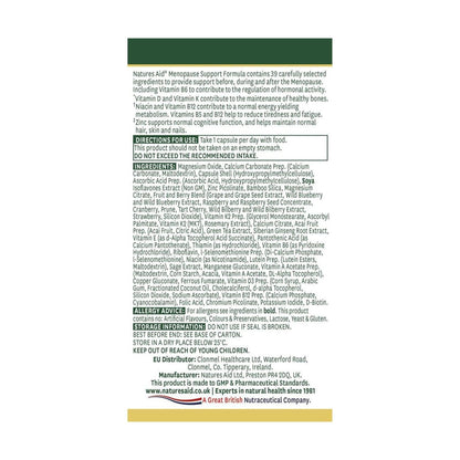 Menopause Support Formula 30 Capsules - Natures Aid - Food Supplements - Eco Natural Products