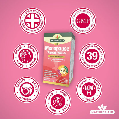 Menopause Support Formula 30 Capsules - Natures Aid - Food Supplements - Eco Natural Products