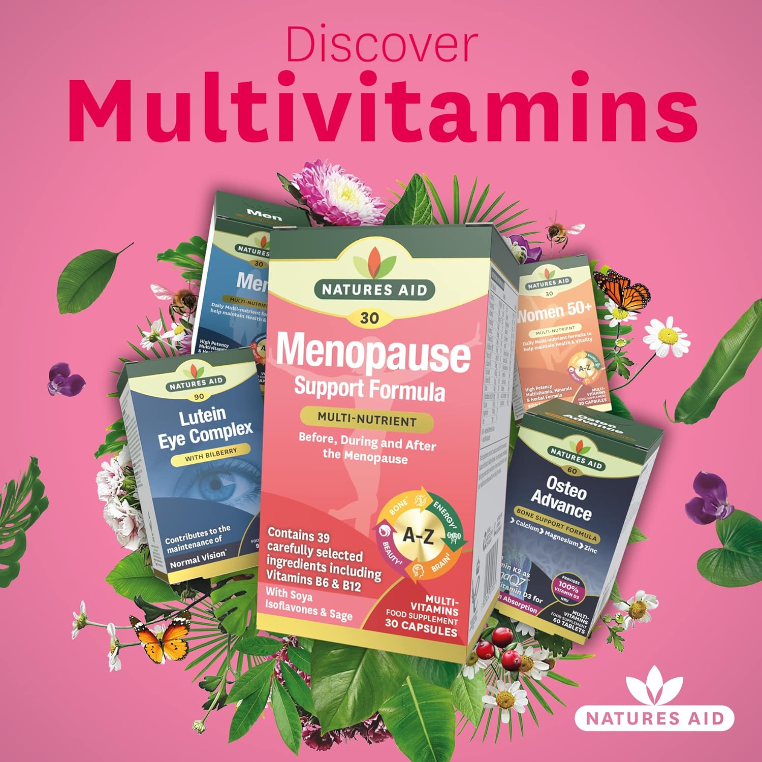 Menopause Support Formula 30 Capsules - Natures Aid - Food Supplements - Eco Natural Products