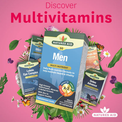 Men's Multi - Vitamins & Minerals 30 Capsules - Natures Aid - Vitamins & Supplements - Eco Natural Products