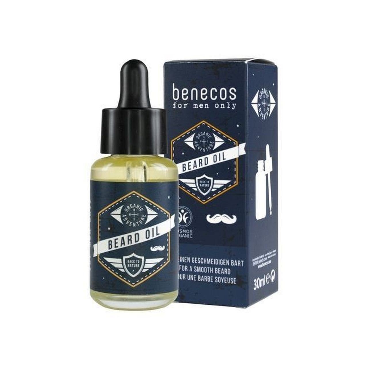 Men's Range Vegan Beard Oil 30ml - Benecos - Beard Oil - Eco Natural Products