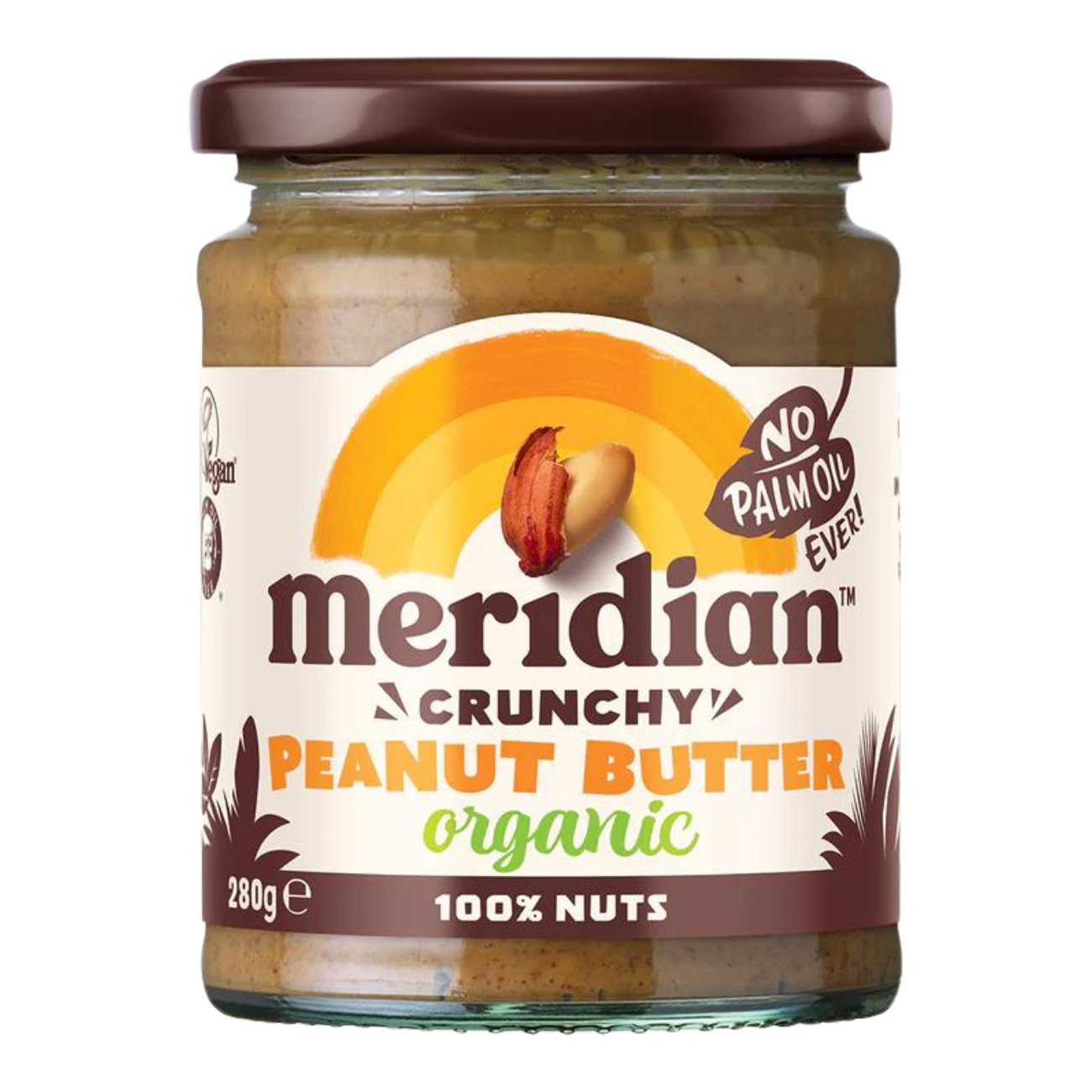 Meridian Crunchy Peanut Butter 100% 280g - Eco Natural Products - Meridian - Peanut Butter