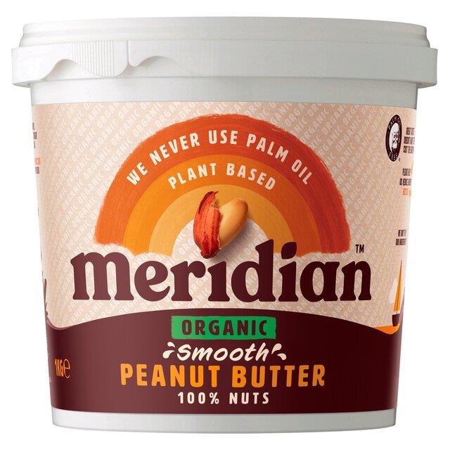 Meridian - Organic Smooth Peanut Butter 100% - 1Kg BBE 10.24 - Meridian - Eco Natural Products