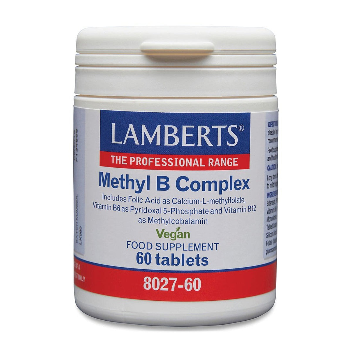 Methyl B Complex 60 Tablets - Lamberts - Food Supplement - Eco Natural Products